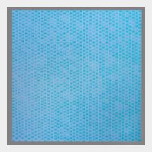 oil painting on canvas blue with blue and green repeated marks