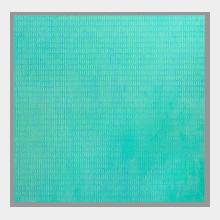 oil painting on canvas green and mauve blue repeated marks like open books